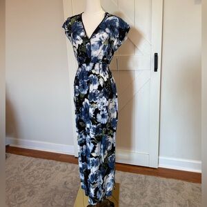Floral Blue Maxi Dress